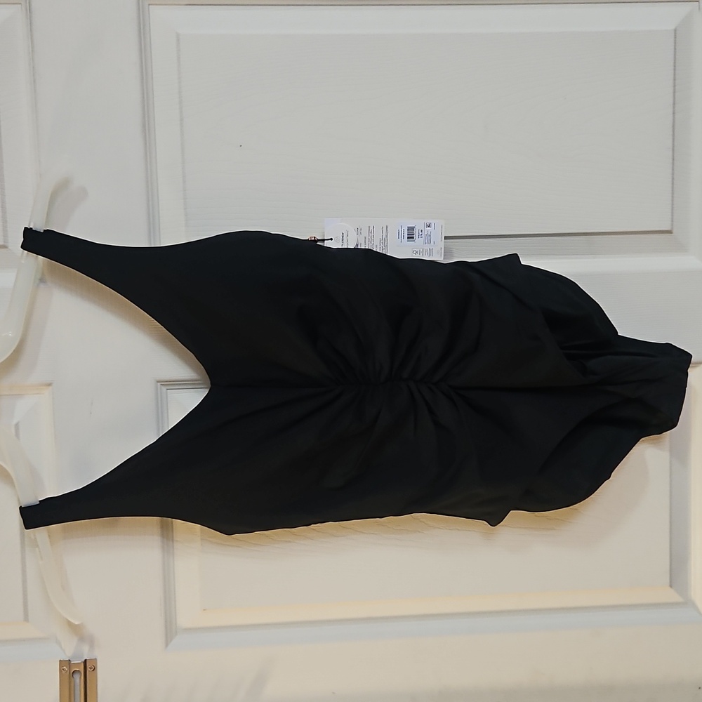 CALIA Women’s Ruched One Piece Swimsuit: BLACK: NEW WITH TAGS: SIZE 8